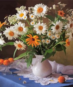 Still Life White Flowers diamond painting