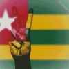 Togo Flag And Peace Diamond Painting