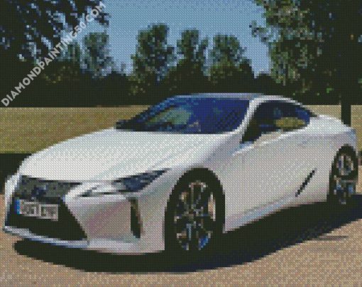 White Lexus LC diamond painting