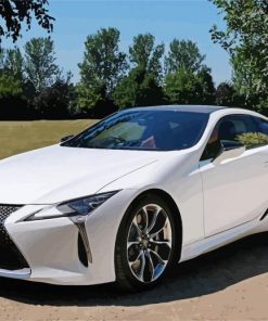 White Lexus LC diamond painting