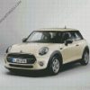 White Minicooper diamond painting