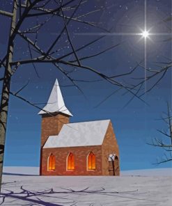 Winter Church Diamond Painting