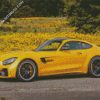 Yellow Mercedes Amg Gt diamond painting