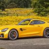 Yellow Mercedes Amg Gt diamond painting