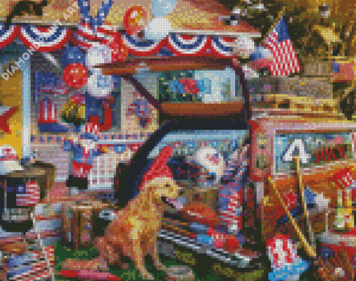 4th Of July Day Diamond Painting