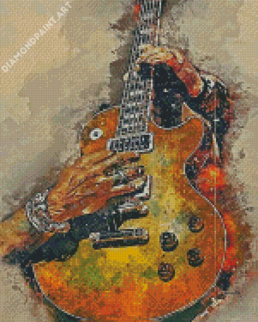 Abstract Playing Electric Guitars Diamond Painting