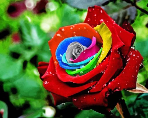 Aesthetic Colorful Rose Flower Diamond Painting