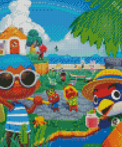 Animal Crossing Video Game - 5D Animal Crossing Video Game Diamond Painting