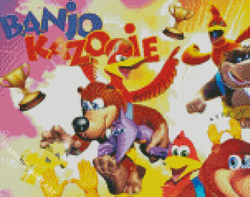 Banjo And Kazooie Game Poster Diamond Painting