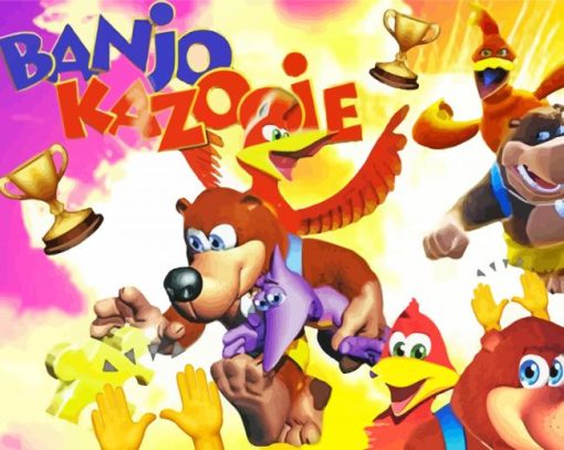 Banjo And Kazooie Game Poster Diamond Painting