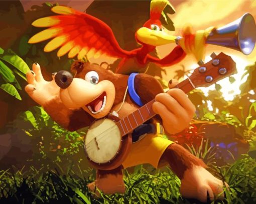 Banjo And Kazooie Video Game Diamond Painting