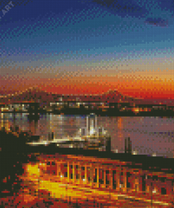 Baton Rouge At Night Diamond Painting