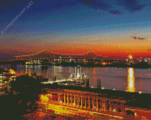 Baton Rouge At Night Diamond Painting