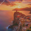 Beautiful Sunset In Vernazza Diamond Painting