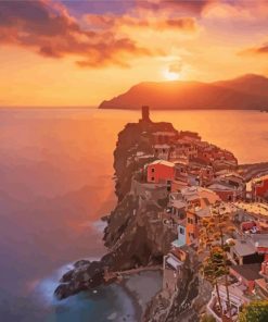 Beautiful Sunset In Vernazza Diamond Painting