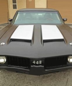 Black 1969 Oldsmobile Car Diamond Painting