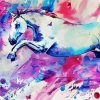 Blue Pink Horse Diamond Painting