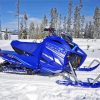 Blue Snowmobile Diamond Painting