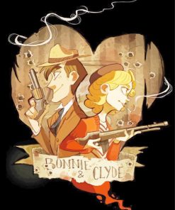 Bonnie And Clyde Animation Diamond Painting