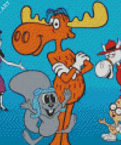 Bullwinkle J Moose Characters Diamond Painting