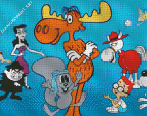 Bullwinkle J Moose Characters Diamond Painting