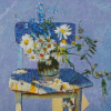 Daisies Flowers On Chair Diamond Painting