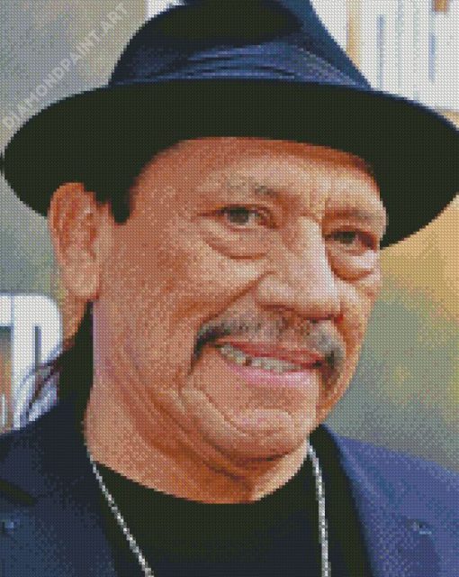 Danny Trejo Wearing Hat Diamond Painting