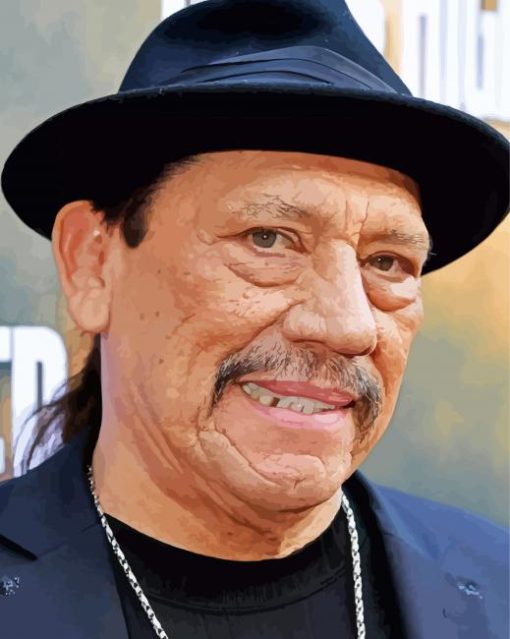 Danny Trejo Wearing Hat Diamond Painting