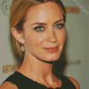 Emily Blunt In Black Diamond Painting