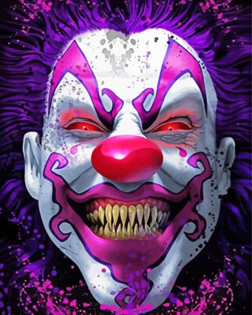 Evil Clown Smiling Diamond Painting