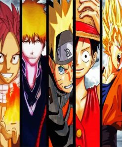 Fairytail Dbz One Piece Naruto Collage Diamond Painting