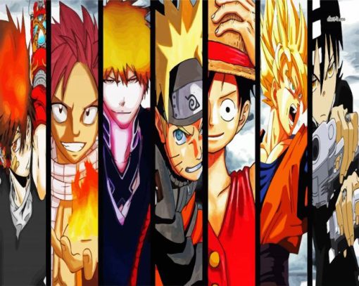 Fairytail Dbz One Piece Naruto Collage Diamond Painting