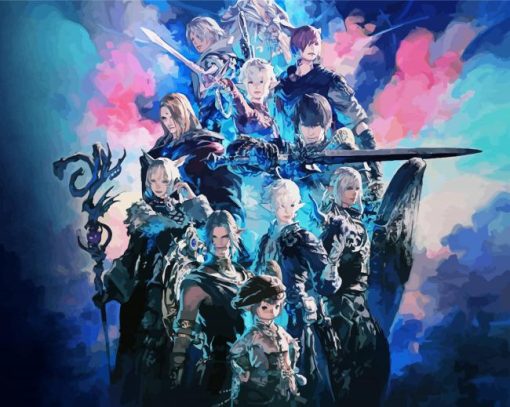 Final Fantasy XiV Game Poster Diamond Painting