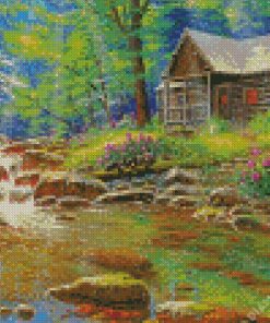 Fishing Cabin Diamond Painting