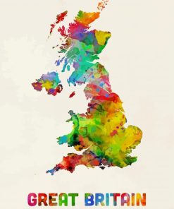 Great Britain Map Diamond Painting