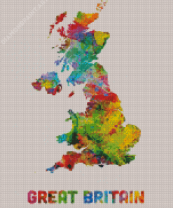 Great Britain Map Diamond Painting