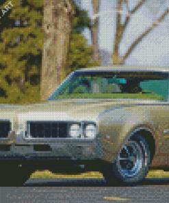 Green 1969 Oldsmobile Diamond Painting