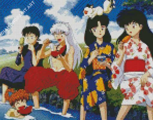 Hanyou No Yashahime Manga Characters Diamond Painting