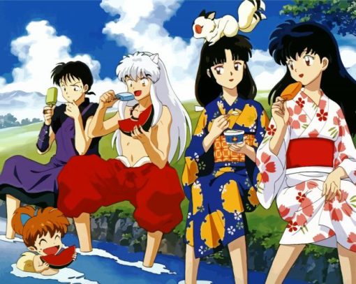 Hanyou No Yashahime Manga Characters Diamond Painting