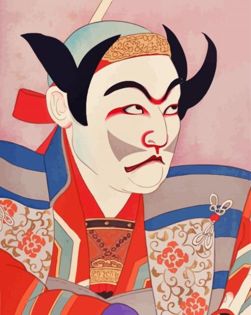 Japanese Kabuki Hut Art Diamond Painting