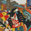 Japanese Kabuki Hut Illustration Diamond Painting