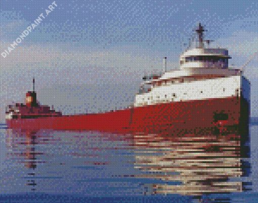 Lake Freighter Edmund Fitzgerald Diamond Painting