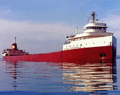 Lake Freighter Edmund Fitzgerald Diamond Painting