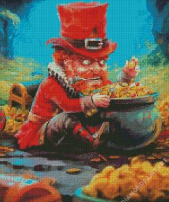 Leprechaun With Gold St Patricks Day Diamond Painting