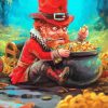 Leprechaun With Gold St Patricks Day Diamond Painting