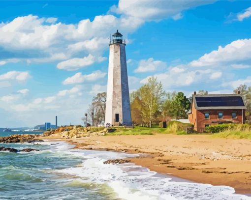 Lighthouse Point Park New Haven Diamond Painting