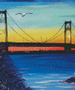 Mackinac Bridge Art Diamond Painting