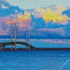 Mackinac Bridge At Sunset Diamond Painting