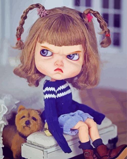 Mad Big Eyes Doll Diamond Painting