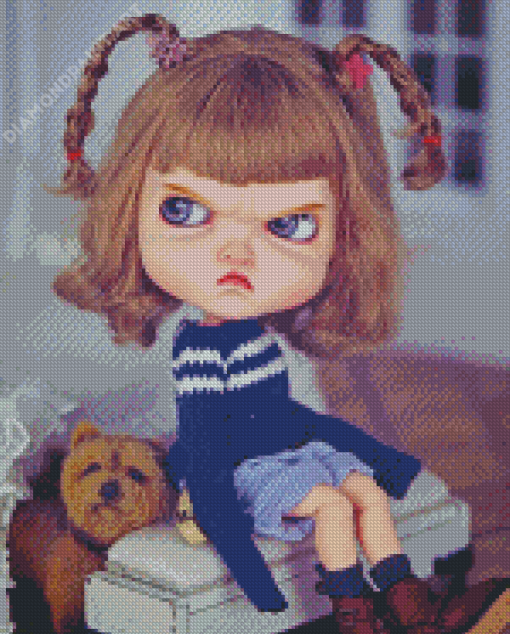 Mad Big Eyes Doll Diamond Painting